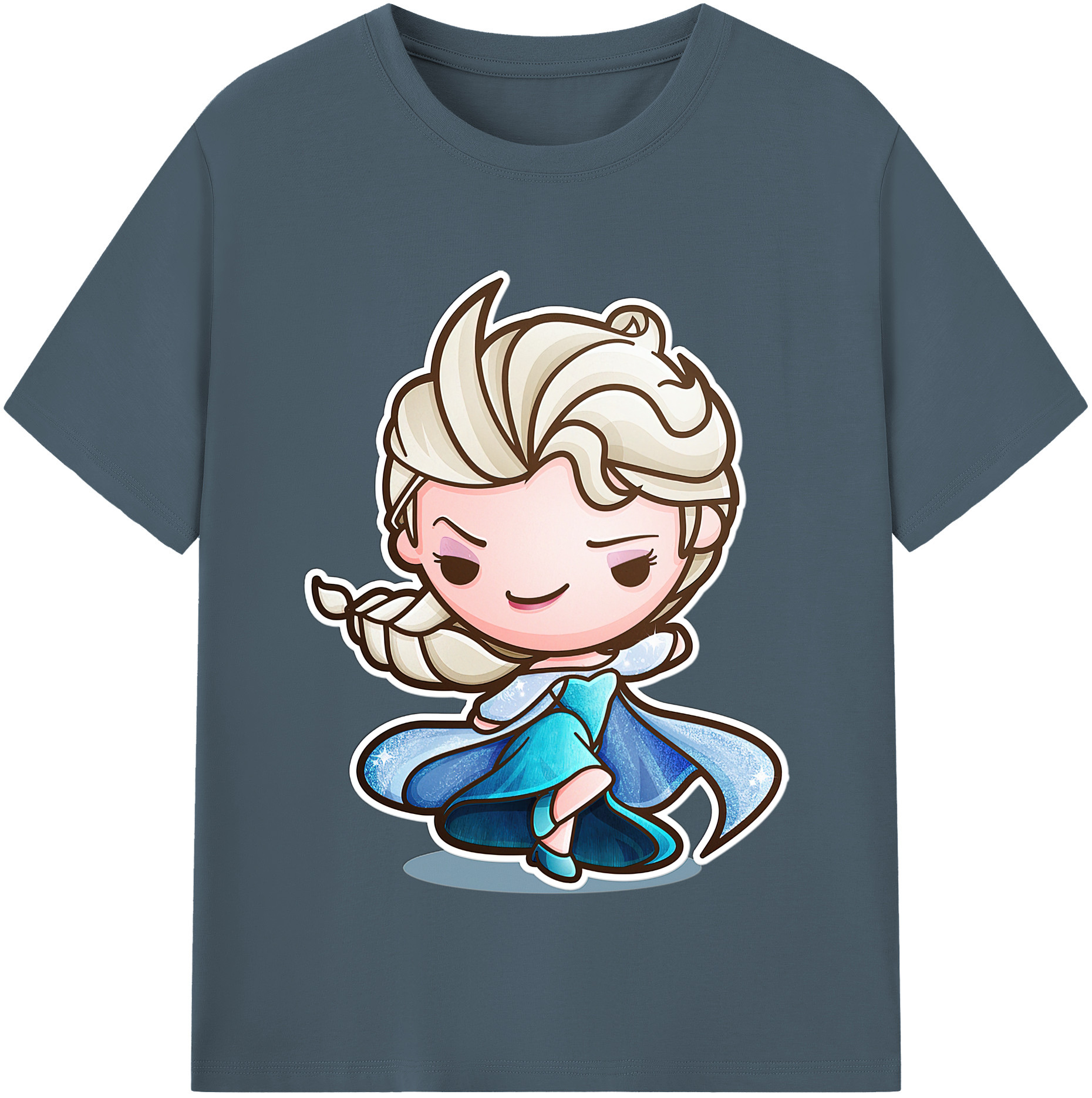（画像用） アナと雪の女王 アンナ エルサ Frozen Anna Elsa 綿100％半袖Tシャツ（フロントプリント）